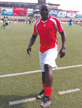 Mr. Tulezi displays some football skills, he is an ardent soccer fan