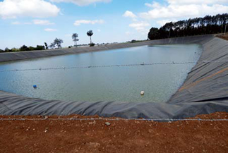 Reservoir with an impressive capacity: This consists of rainwater collected from the Greenhouses.